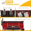 400L Large Capacity Folding Double Decker Wagon with Brakes, 50" Extra Long Extender Cart, 500lbs Heavy Duty Collapsible Wagons