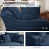50 Inch Chaise Lounge Chair Indoor, Oversized Corduroy Upholstered Boneless Sofa Bed, Deep Seat Sleeper Couch Reading Chairs, Cloud Sofas Couches for Living Room, No Assembly Required (Dark Grey)