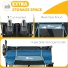 400L Large Capacity Folding Double Decker Wagon with Brakes, 50" Extra Long Extender Cart, 500lbs Heavy Duty Collapsible Wagons