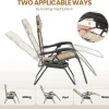 3PCS Zero Gravity Recliner Portable Outdoor Reclining Chair Set Side Table Lounge Chairs