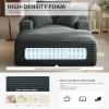 50 Inch Chaise Lounge Chair Indoor, Oversized Corduroy Upholstered Boneless Sofa Bed, Deep Seat Sleeper Couch Reading Chairs, Cloud Sofas Couches for Living Room, No Assembly Required (Dark Grey)