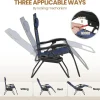 3PCS Zero Gravity Recliner Portable Outdoor Reclining Chair Set Side Table Lounge Chairs