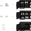 2-Tier Storage Bench, Shoe Bench with Thickened Padded Seat Cushion, Entryway Bench with 4 Doors, Adjustable Shelf, 13.8" D x 45.3" W x 18.5" H, for Entryway, Living Room, Bedroom, White