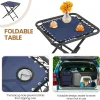 3PCS Zero Gravity Recliner Portable Outdoor Reclining Chair Set Side Table Lounge Chairs