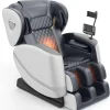 2025 Massage Chair Full Body, Zero Gravity Massage Chair with 10 Fix Rollers, Heating, Foot Massage, Auto Modes, Bluetooth Speaker, Touch Screen Controller (Black & Brown)