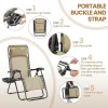 3PCS Zero Gravity Recliner Portable Outdoor Reclining Chair Set Side Table Lounge Chairs