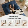 50 Inch Chaise Lounge Chair Indoor, Oversized Corduroy Upholstered Boneless Sofa Bed, Deep Seat Sleeper Couch Reading Chairs, Cloud Sofas Couches for Living Room, No Assembly Required (Dark Grey)