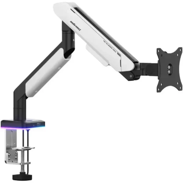 Stealth Pro II RGB A9X-1S Ergonomic Single Monitor Arm – White