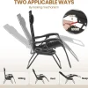 3PCS Zero Gravity Recliner Portable Outdoor Reclining Chair Set Side Table Lounge Chairs