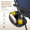 3PCS Zero Gravity Recliner Portable Outdoor Reclining Chair Set Side Table Lounge Chairs